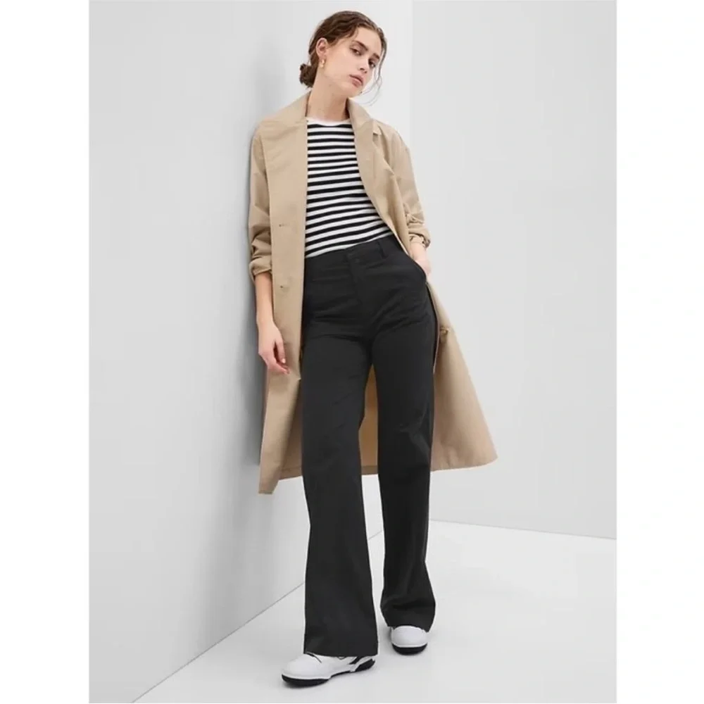 GAP CORDUROY FLARE PANTS BLACK SIZE 16 ANKLE EUC - Picture 2 of 7